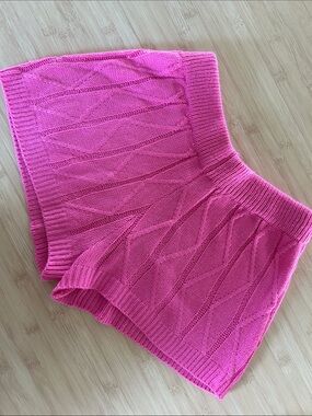 Bright Pink Knit Mini Skirt